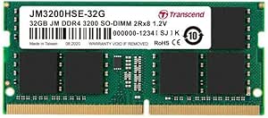 Transcend JM3200HSE-32G 32GB DDR4 3200MHz SO-DIMM 2Rx8 1.2V