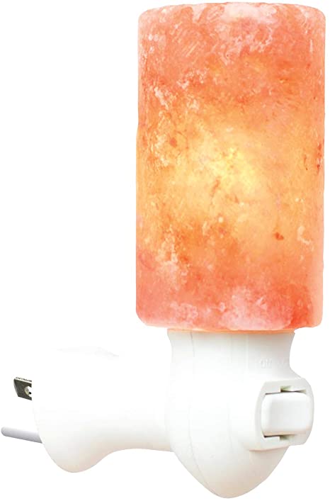 Globe Electric 89793 Himalayan Salt Cylinder Night Light, Manual On/Off Switch, 7W Incandescent Bulb Included, Pink
