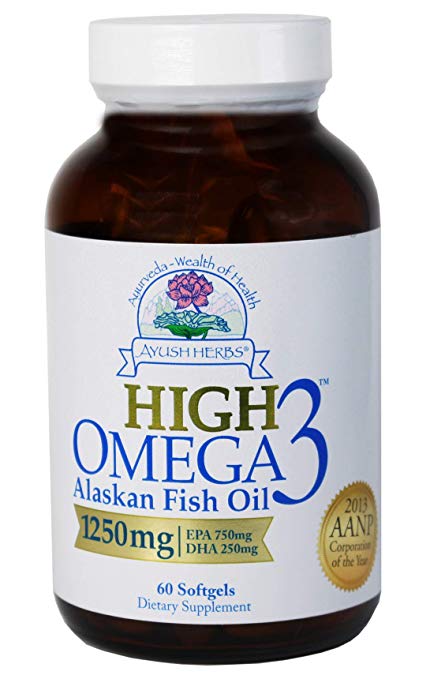Ayush Herbs High Omega-3 Herbal Supplement, 60 Count