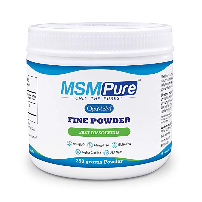 Kala Health MSMPure Fine Powder, Fast Dissolving Crystals, 8.8 ozs, Pure MSM Organic Sulfur Supplement for Joint Pain, Muscle Soreness, Inflammation Relief, Immune Support, Skin & Hair, Made in USA