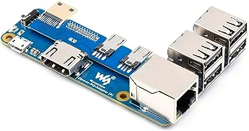 Raspberry Pi Zero to Pi 3B/3B  Adapter, Connect Raspberry Pi Zero/W/Zero 2 W to Replace Raspberry Pi 3 Model B/3B , Compatible with Pi 3B/3B  Hats, Support 1-CH RJ45 Ethernet Port, 10/100 M Adaptive