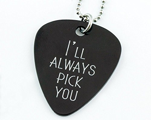 1 1/4" x 1 1/8" Guitar Pick Necklace | I'll Always Pick You