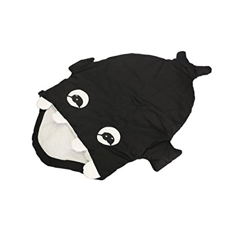 Baby Sleeping Bag by Bebeenvy Cartoon Shark Design Used in Stroller and Car Seats or Air-Conditioned Room Summer and Winter Dual Use Perfect Baby Shower Gift(Black)
