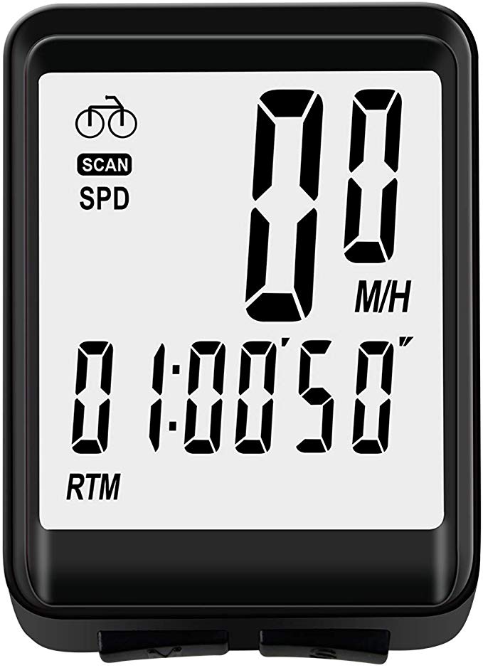 Nellvita NWP-8 Cyclocomputer, Wireless Bike Computer Bicycle Speedometer Cycling Odometer with Speed Distance Tracking Automatic Wake Up Funciton
