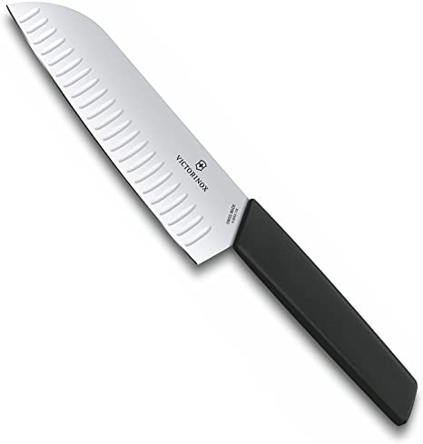 Victorinox Swiss Modern Santoku Knife, 6.7 inches, Black