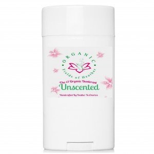 Organic Deodorant-Unscented-Healthy All Natural Deodorant Detoxes with No Aluminum - Handcrafted in New Hampshire - Best Natural Women's Hypoallergenic Deodorant That Works