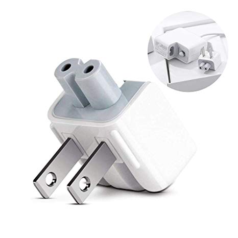 AC Power Adapter US Standard Plug, Folding Plug Duck Head, Travel Charger Adapter for MacBook Mac iBook/iPhone/iPod AC Power Adapter