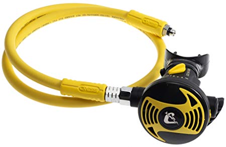 Cressi Octopus XS, light and flexible octopus for scuba diving, made in Italy, Yellow  / Black