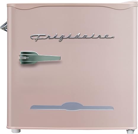 Frigidaire Coral EFR176- AMZ EFR176 Retro Mini Refrigerator-Energy Saving-Adjustable Thermostat Control-Side Mounted Bottle Opener-Ideal for for Dorm, Office, RV, Garage, Apartment 1.6 Cubic Feet