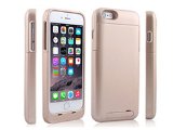 iPhone 6S Battery Case iPhone 6 Battery CaseSHUNNIE 3200mAh Portable External Battery Backup Charger iPhone 6 6S Charging Case with Stents s-battery case-golden