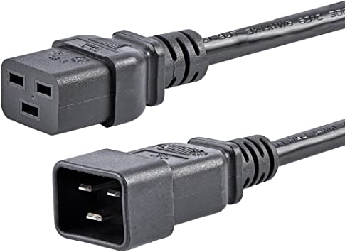 StarTech.com 6 ft Heavy Duty 14 AWG Computer Power Cord - C19 to C20 - 14 AWG Power Cable - IEC 320 C19 to IEC 320 C20 Extension Cord (PXTC19C20146)