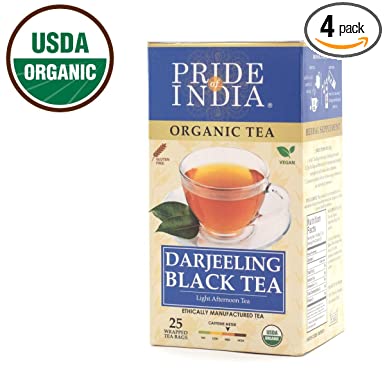 Pride Of India - Organic Darjeeling Black Tea, 100 Tea Bags