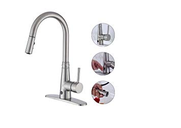 BuyHive Sensor Kitchen Faucet Touchless Pull Down Sprayer Touch Motion Sink Mixer Tap Single Handle