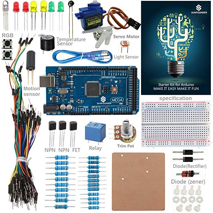 SunFounder Mega 2560 Project Ultimate Starter Kit with Mega2560 Board and Tutorial for Arduino
