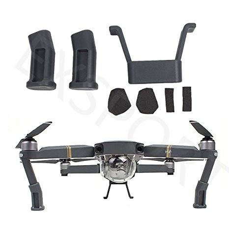 EXSPORT Landing Gear for DJI Mavic Pro Heightened Lengthened Extended Landing Gear Stabilizers with Holder and Protection Pad Perfect Fit Your Mini Mavicv Pro (Gray)