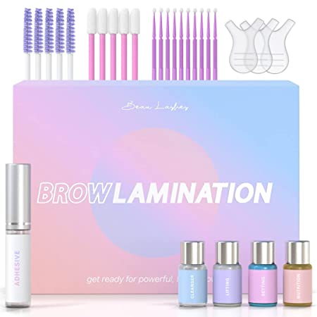 Brow Lamination Kit by Beau | Professional Eyebrow Lamination Kit with Keratin Conditioning | Instant DIY Eye Brow Lift Kit for Fuller, Thicker, Beautiful Brows | Easy to Use & Long Lasting Results