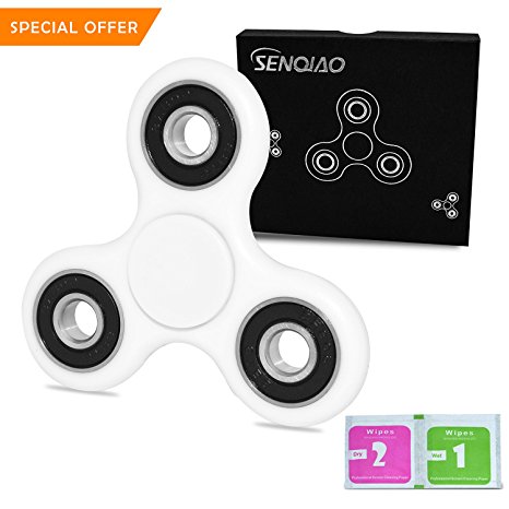 SENQIAO Fidget Hand Spinner Stress Reducer with Si3N4 Hybrid Ceramic Bearings,Ultra Durable Build,Perfect for ADD,ADHD,Autism,Anxiety