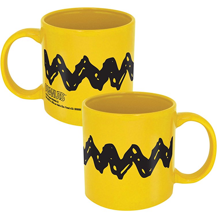 ICUP 15339 Peanuts Charlie Brown Zig Zag Ceramic Mug, Multicolor