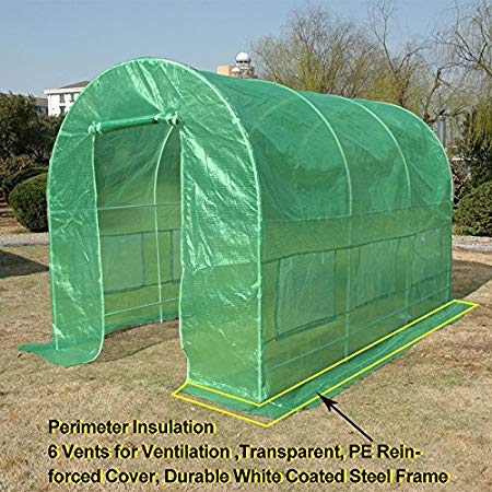 Quictent 12' X 7' X 7' Portable Greenhouse Large Walk-in Green Garden Hot House