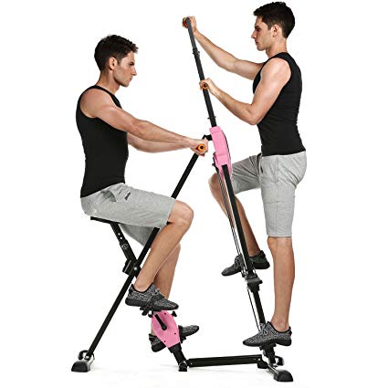 Kepteen Vertical Climber Folding 2 in 1 Climbing Stepper Home Gym Exercise Machine Exercise Bike for Home Body Trainer Stepper Cardio Workout Training(US Stock)