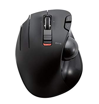 ELECOM Wireless Trackball mouse for Left-Handed, EX-G series L size 2.4GHz 6 buttons Black M-XT4DRBK