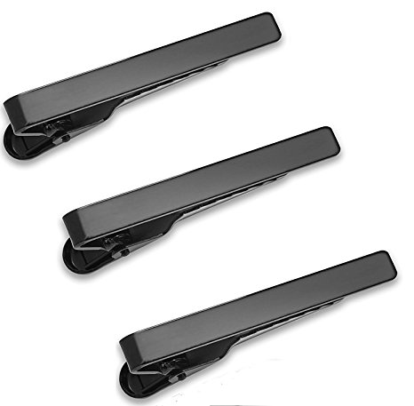 Tie Bar Set 3-Pc Tie Clips for Skinny Ties, 1.5 Inch w/ Gift Box Puentes Denver