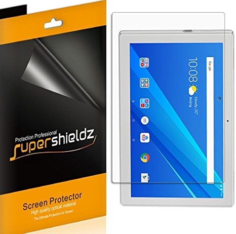 [3-Pack] Supershieldz for Lenovo Tab 4 10 (10.1 inch) Screen Protector, Anti-Bubble High Definition Clear Shield   Lifetime Replacements Warranty