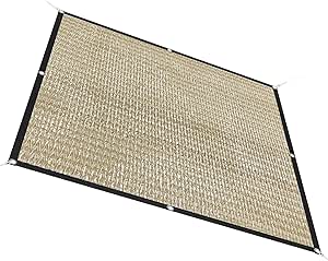 Alion Home HDPE 50% Sun Block Garden Netting Mesh - Beige (6' x 5', Beige)