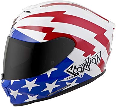 Scorpion Unisex-Adult Full-face-Helmet-Style Tracker (White/Red/Blue, Small)