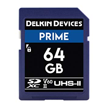 Delkin DDSDB190064G Devices 64GB Prime SDXC UHS-II (U3/V60) Memory Card