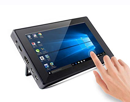 7inch HDMI LCD (H) (with case) 1024x600 Raspberry Pi IPS Display Capacitive Touch Screen Monitor with Toughened Glass Cover Case Support Raspberry Pi 3/2/1 B B  A /BB Black/Banana Pi/Windows 10