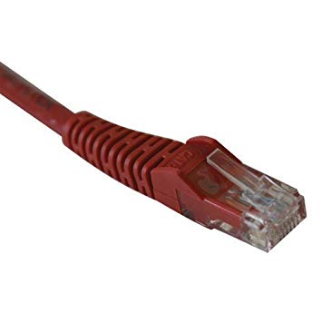 Tripp Lite Cat6 Gigabit Snagless Molded Patch Cable (RJ45 M/M) - Red, 25-ft.(N201-025-RD)