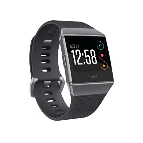 Fitbit Ionic Smartwatch, Charcoal/Smoke Gray, One Size (S & L Bands Included) (Certified Refurbished)