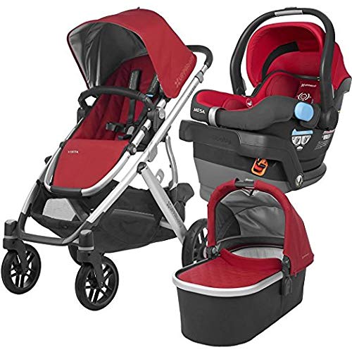 2018 UPPABaby VISTA Stroller -Denny (Red/Silver/Black Leather)   MESA- Denny (Red)