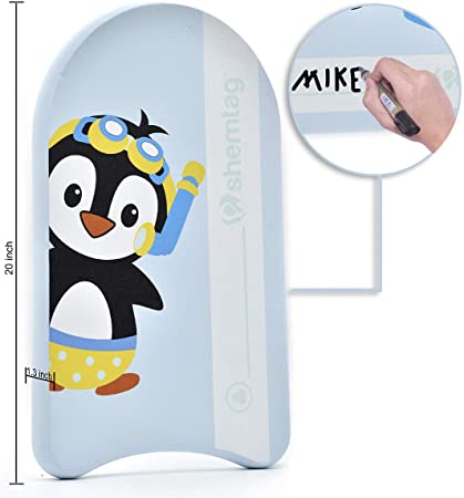 Shemtag Swimming Children kickboard personilized for Kids, Pool/Beach, with Free mesh Bag, Includes Space for Your Children's Name List, Swim Kickboards for Kids