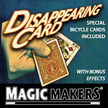 Magic Makers Disappearing Card Trick - Special Bicycle Cards Included