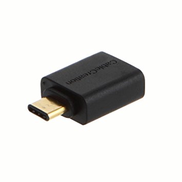 USB-C to USB 3.0 Adapter, CableCreation USB 3.1 Type C to USB 3.0 A Female Adapter, USB-C OTG Cable for The Macbook, Chromebook Pixel and More, Black