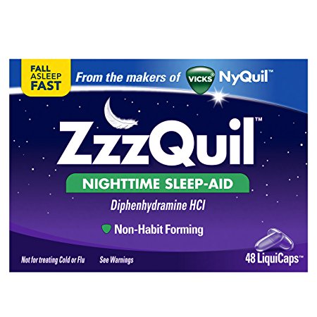 ZzzQuil Nighttime Sleep Aid Liquicaps 48 Count