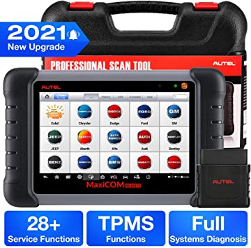 Autel Scanner MaxiCOM MK808TS, 2021 Newest OBD2 Diagnostic Scanner with Complete TPMS and Sensor Programming Scan Tool 28  Service Functions for All Systems Advanced Version of MK808/MK808BT