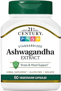 21st Century Healthcare Ashwagandha Extract 500 mg, 60 Capsules