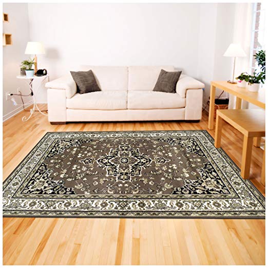 Superior Halifax Collection Area Rug, 8mm Pile Height with Jute Backing, Elegant Traditional Design, Fashionable and Affordable Woven Rugs - 5' x 8' Rug