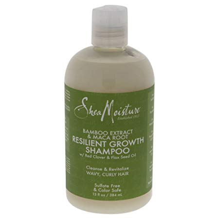 Shea Moisture Bamboo Extract & Maca Root Resilient Growth Shampoo for Unisex, 13 Ounce