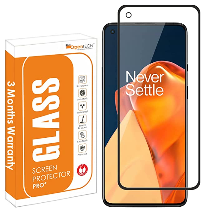 OpenTech® Tempered Glass Screen Protector Compatible with OnePlus 9RT 5G with Edge to Edge Coverage and Easy Installation kit