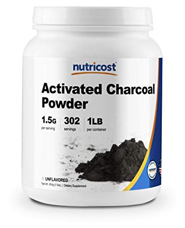 Nutricost Activated Charcoal Powder 1lb - Food Grade Powder, Great for Teeth Whitening, Digestive System, Vegan, Gluten Free, Non-GMO