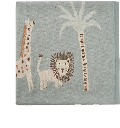 Safari Lion Knit Baby Blanket, Size 30" x 40"