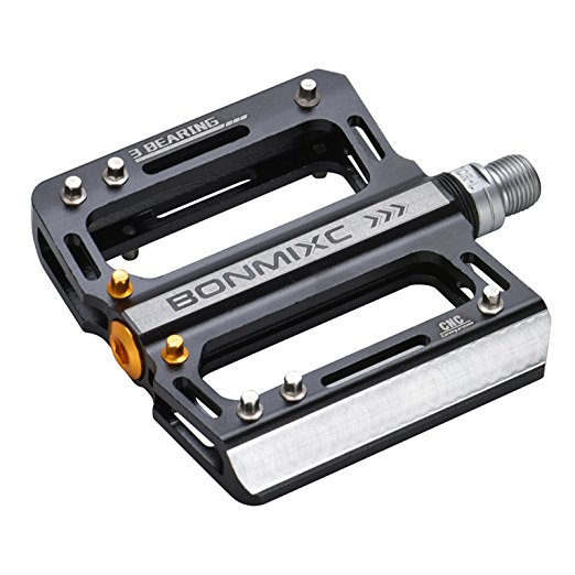 Bonmixc Mountain Bike Pedals, 9/16" Cycling Three Pcs Sealed Bearing Bicycle Pedals