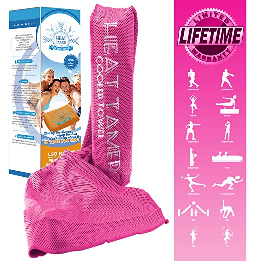 Cooling Towel - As Seen On TV [WORLDS COOLEST] HEAT TAMER Neck & Body Instantly Cooled - Great for PETS - Exercise, running or Gardening! cool chill towels   TRY IT.