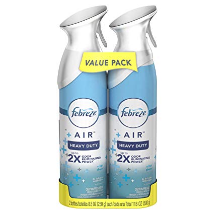 Febreze AIR Effects Air Freshener Heavy Duty Crisp Clean (2 Count, 17.6 oz)