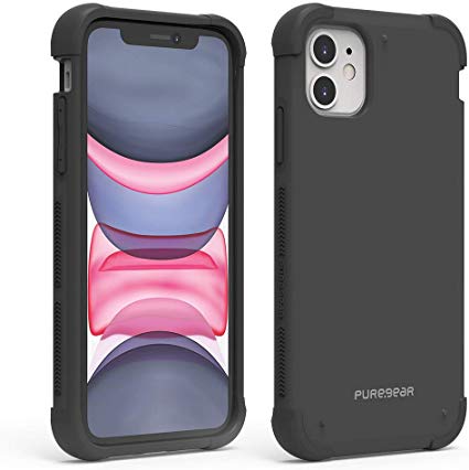 PureGear DualTek Case Compatible with Apple iPhone 11, Snap on Extreme Shock Protection, Durable, Lightweight, Heavy Duty Phone Protective Cellphone Case (Black)