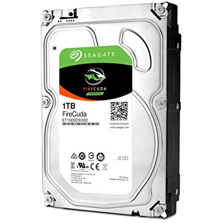 Seagate 2TB FireCuda 3.5-Inch SATA 6Gb/s 7200-RPM 64 Cache Gaming SSHD (Solid State Hybrid Drive) (ST2000DX002)